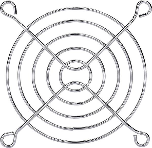 TRU COMPONENTS  větrací mřížka 1 ks (š x v) 80 mm x 80 mm ocel