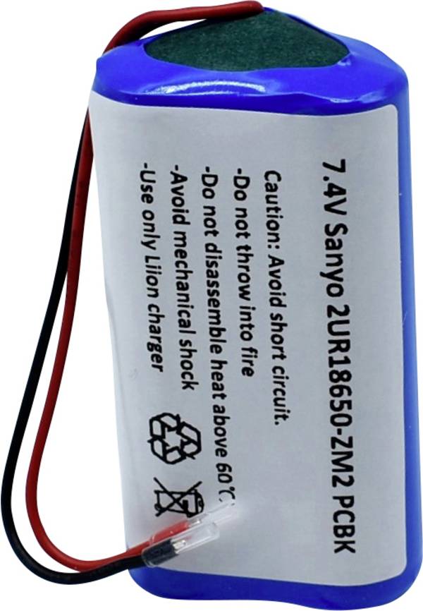 Sanyo 2/UR18650-ZM2 PCBK speciální akumulátor 18650 s kabelem Li-Ion 7.4 V 2420 mAh 1 ks