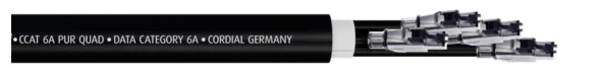 Cordial 15658 RJ45 síťové kabely, propojovací kabely CAT 6A S/FTP 20.00 m černá krytí PUR 1 ks