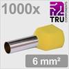 TRU COMPONENTS TC-13377248 dutinka 6 mm² částečná izolace žlutá 1000 ks