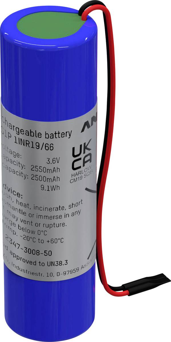 Ansmann  speciální akumulátor 18650 s kabelem Li-Ion 3.6 V 2550 mAh 1 ks