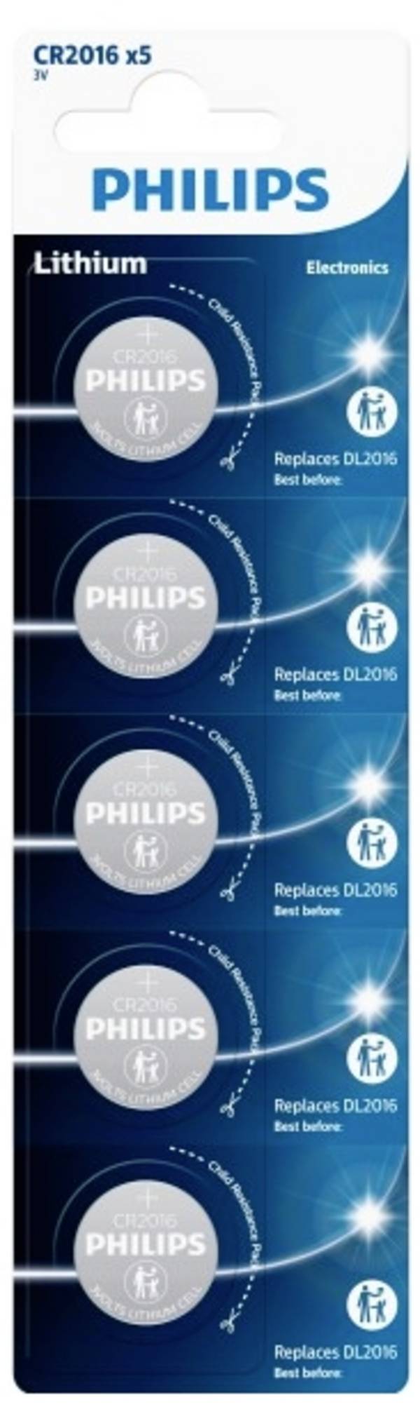 Philips knoflíkový článek CR 2016 3 V 5 ks  lithiová Minicells
