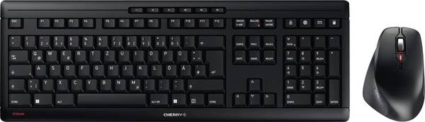 CHERRY Stream Comfort bezdrátový sada klávesnice a myše  německá, QWERTZ černá