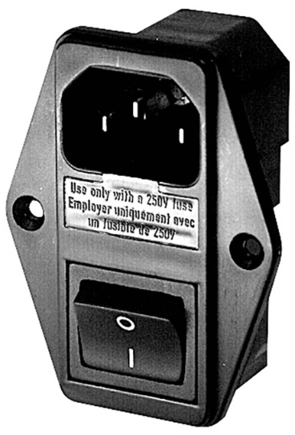 Schurter 4304.6058 IEC zástrčka C13/C14 zástrčka, rovná Počet kontaktů: 3 + PE 10 mA černá 1 ks