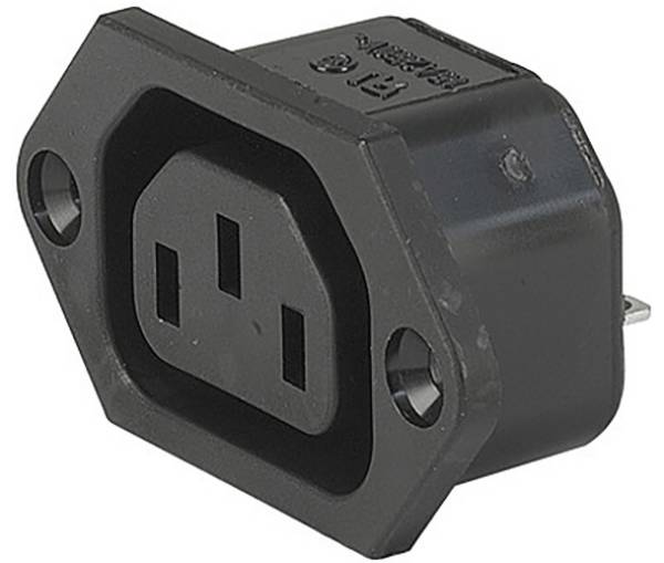 Schurter 6600.3200 IEC zástrčka C13/C14 zástrčka, rovná Počet kontaktů: 3 10 mA černá 1 ks