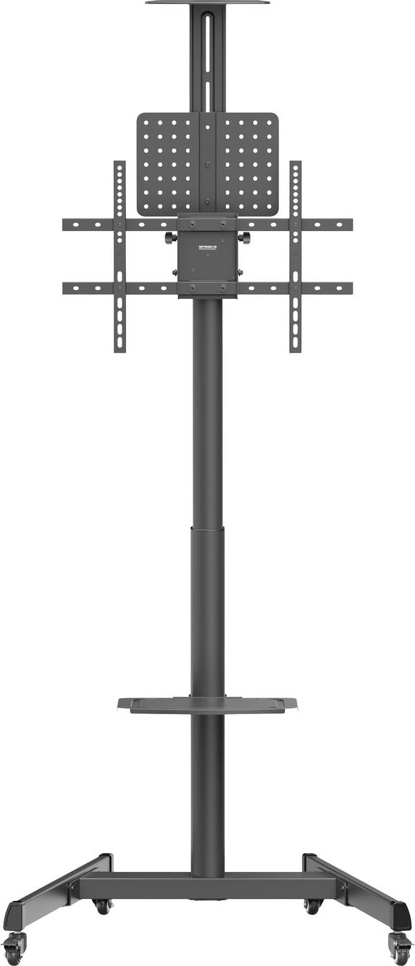 SpeaKa Professional SP-TVC-1300 TV kolečkový vozík 94,0 cm (37") - 190,5 cm (75") podlahový stojan, Formát na šířku, Formát na výšku, otočný, naklápěcí, nastavitelná výška ruční klika, držák na fotoaparáty, polička na zařízení