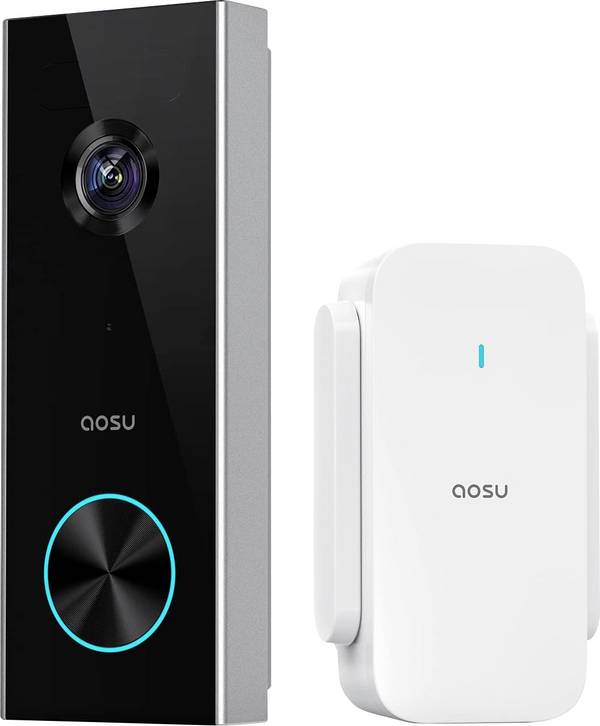 Aosu V8P Wi-Fi domovní video telefon kompletní sada, 1 ks, šedá, bílá, aos-V8P0.GAEU01000
