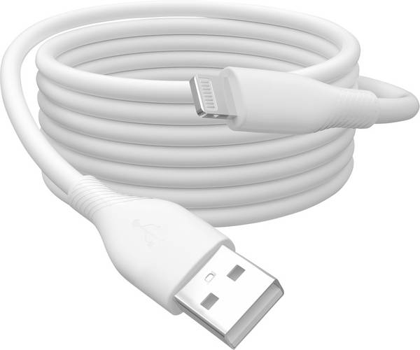 Digitus Nabíjecí kabel USB USB 2.0 USB-A zástrčka, Apple Lightning konektor 0.50 m bílá flexibilní provedení, flexibilní provedení, s USB, silikonový, Vynikající odolnost proti stárnutí, flexibilní vnitřní vodič, Dobrá odolnost při střídavém ohýbání, S průchodkou chránící proti zlomení, S pryžovou průchodkou, stíněný, kompletní stínění, kulatý AK-600108-005-W