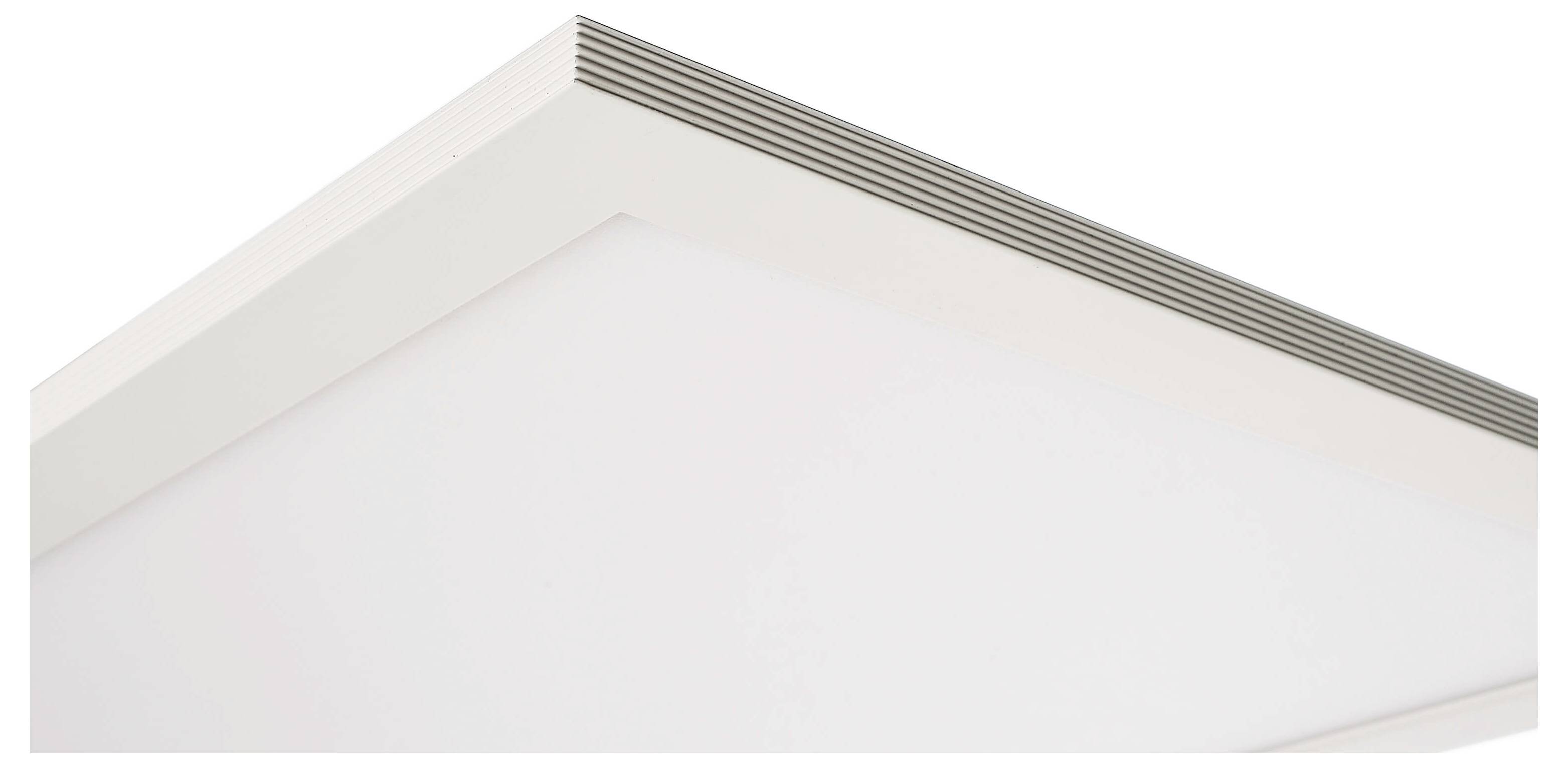 LED panelové svítidlo s jednoduchým, hranatým designem a matným bílým rámečkem. Ideální pro moderní interiérové osvětlení.