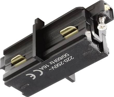Deko Light 720015 D One vysokonapěť. komponent lištových systémů  rovná spojka   černá