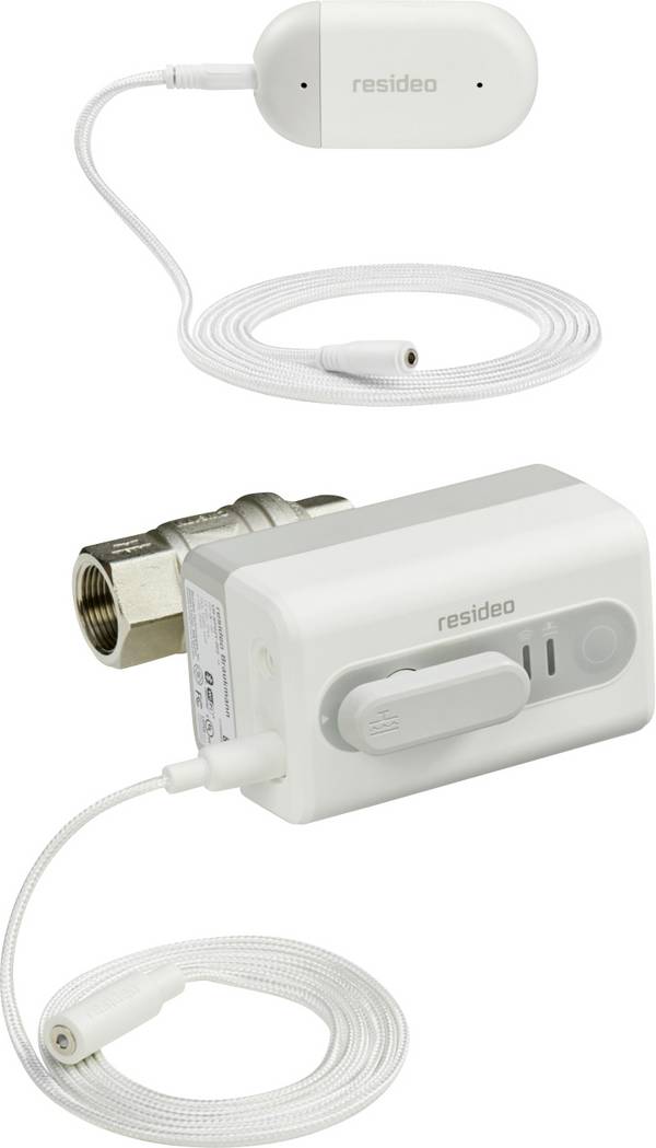 Honeywell Home VWS01Y020E  bezdrátový hlásič úniku vody  Ovládání přes aplikaci, s externím senzorem na baterii, 230 V