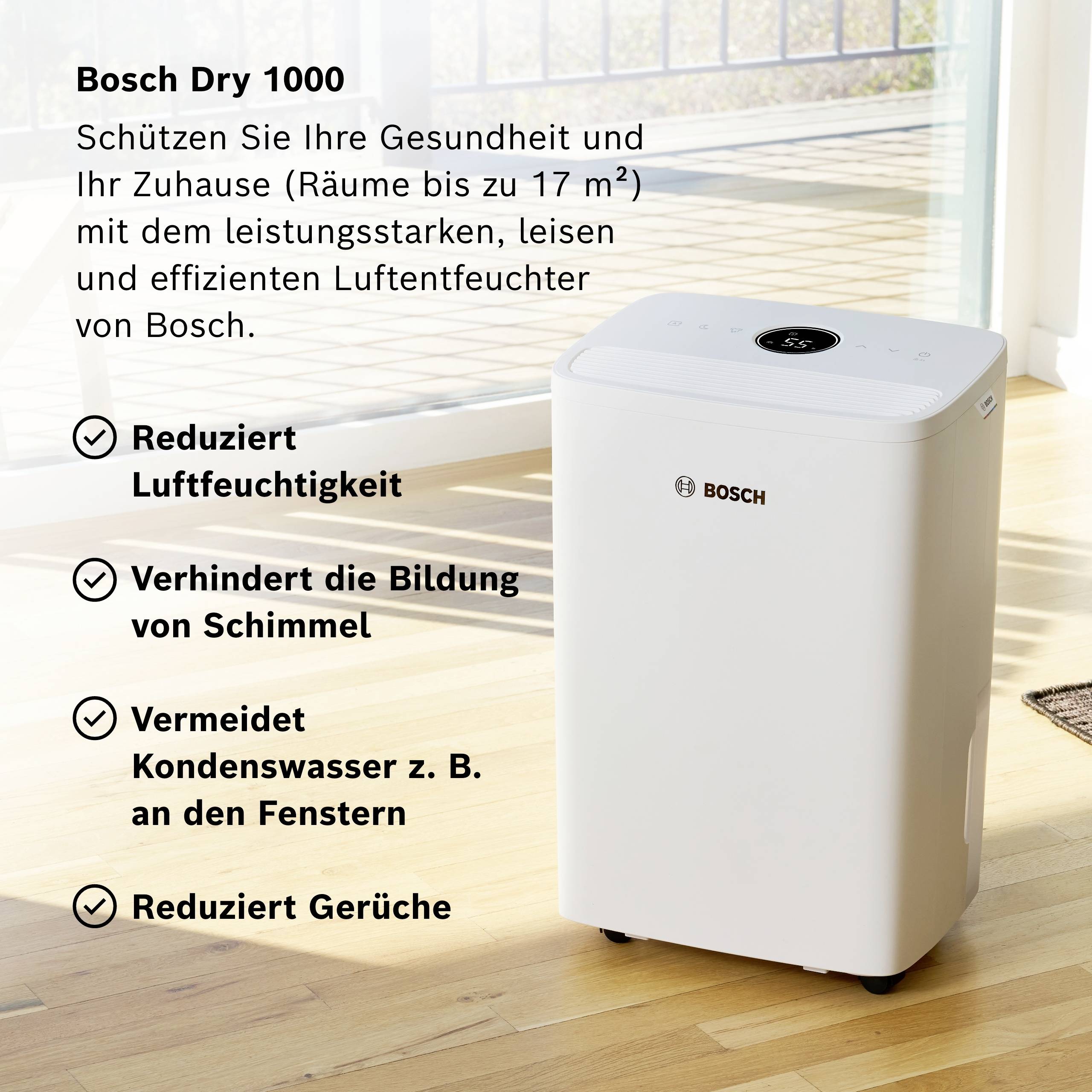Bosch Home Comfort Dry 1000 odvlhčovač vzduchu, 7733703556, 40 m³, bílá-6