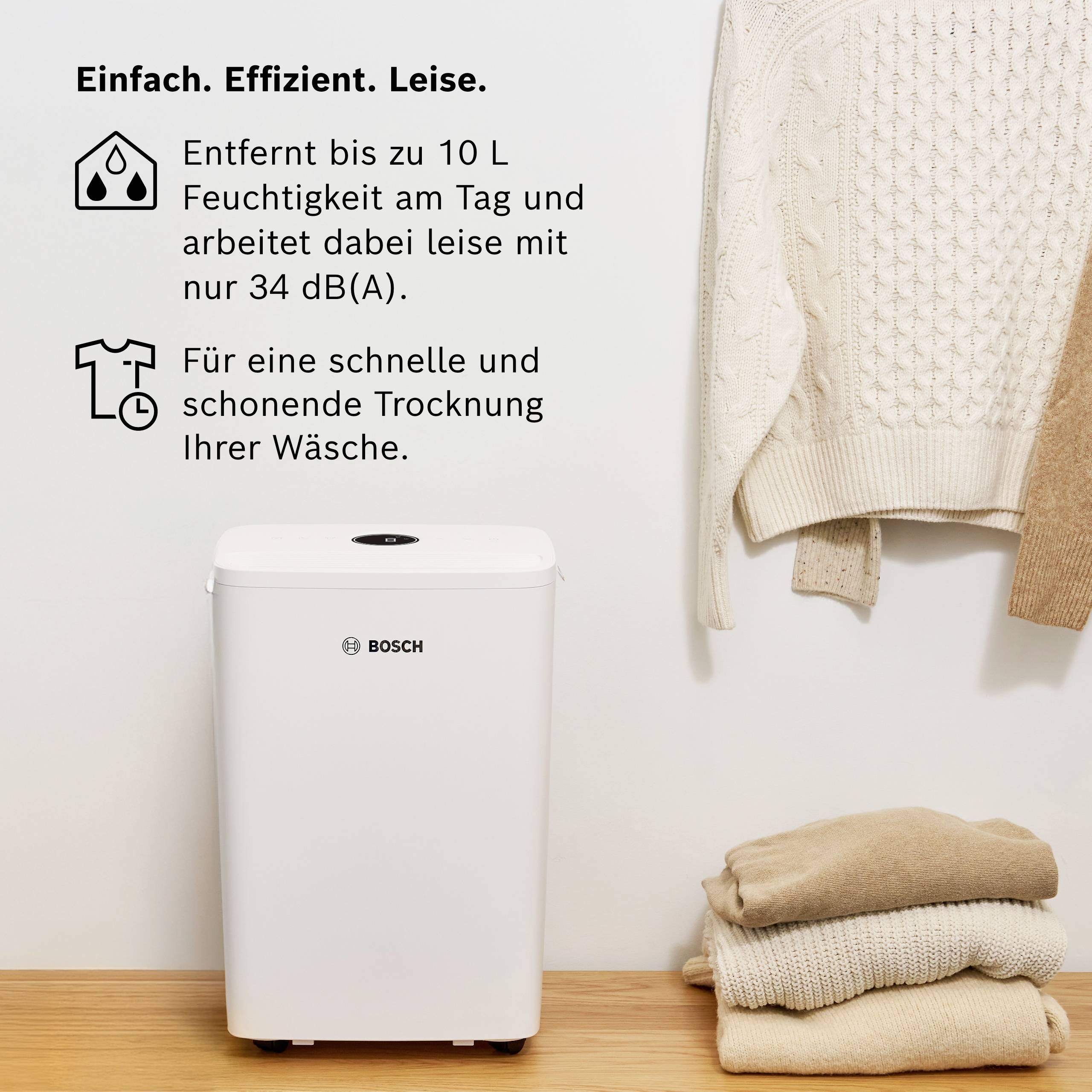 Bosch Home Comfort Dry 1000 odvlhčovač vzduchu, 7733703556, 40 m³, bílá-7