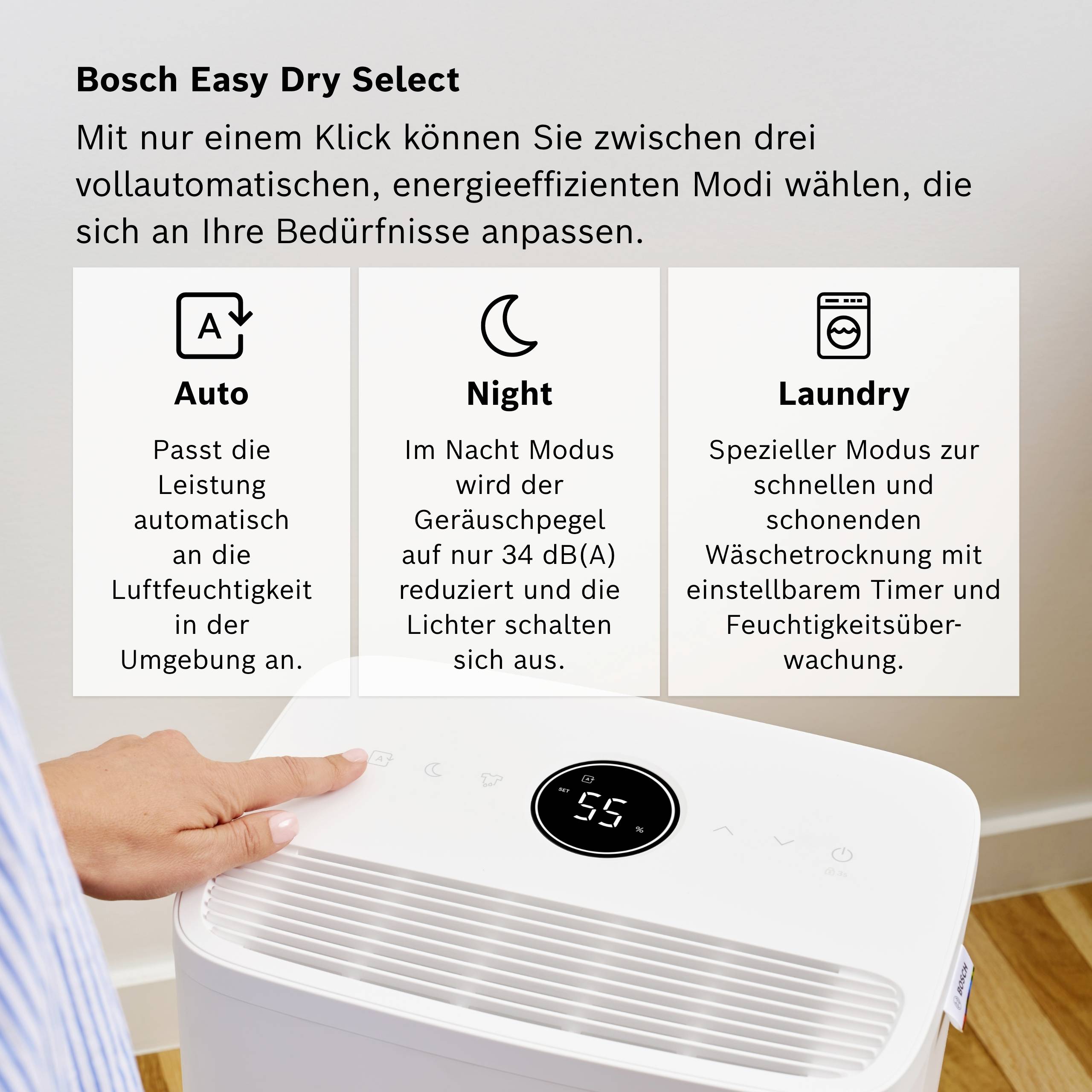 Bosch Home Comfort Dry 1000 odvlhčovač vzduchu, 7733703556, 40 m³, bílá-8