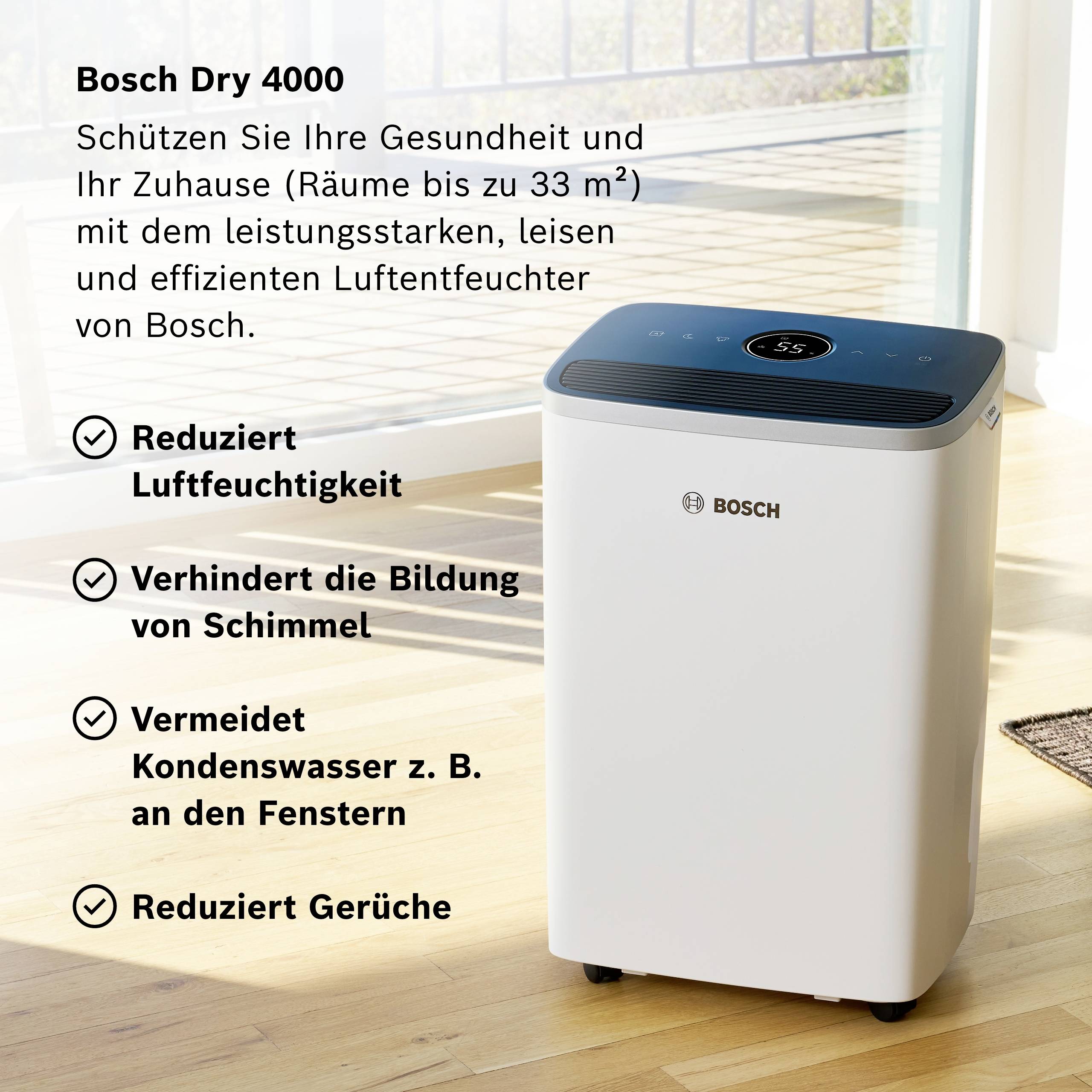 Bosch Home Comfort Dry 4000 odvlhčovač vzduchu, 7733703558, 75 m³, bílá-6