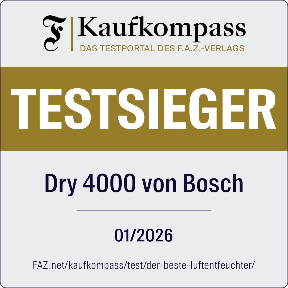 Obrázek ocenění pro Bosch Home Comfort Dry 4000 odvlhčovač vzduchu, 7733703558, 75 m³, bílá