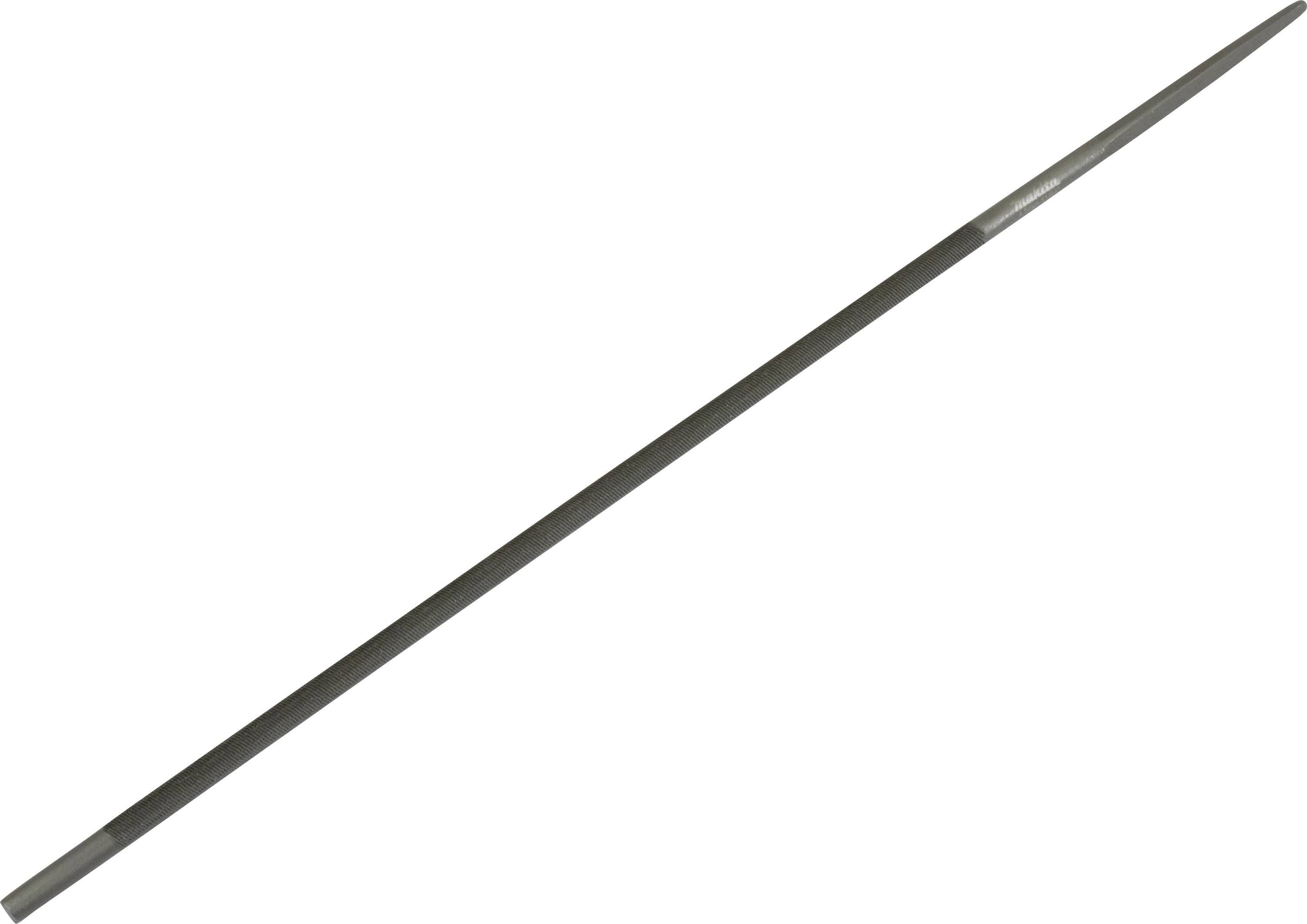 Dlouhá, špičatá jehlová pilník, který se používá pro přesné broušení nebo pilování materiálů.