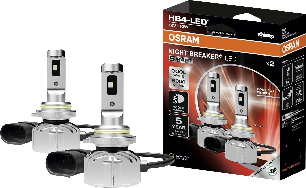 'OSRAM Night Breaker LED HB4-LED 12V/10W Žárovky v obalu a vyjmuté žárovky. 6000K, 5 let záruky.'