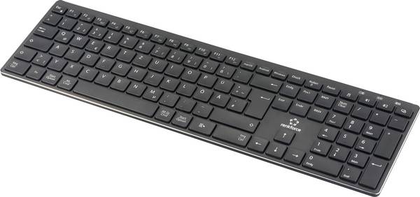 Renkforce RF-ARKB-400 Bluetooth® klávesnice německá, QWERTZ černá nabíjecí