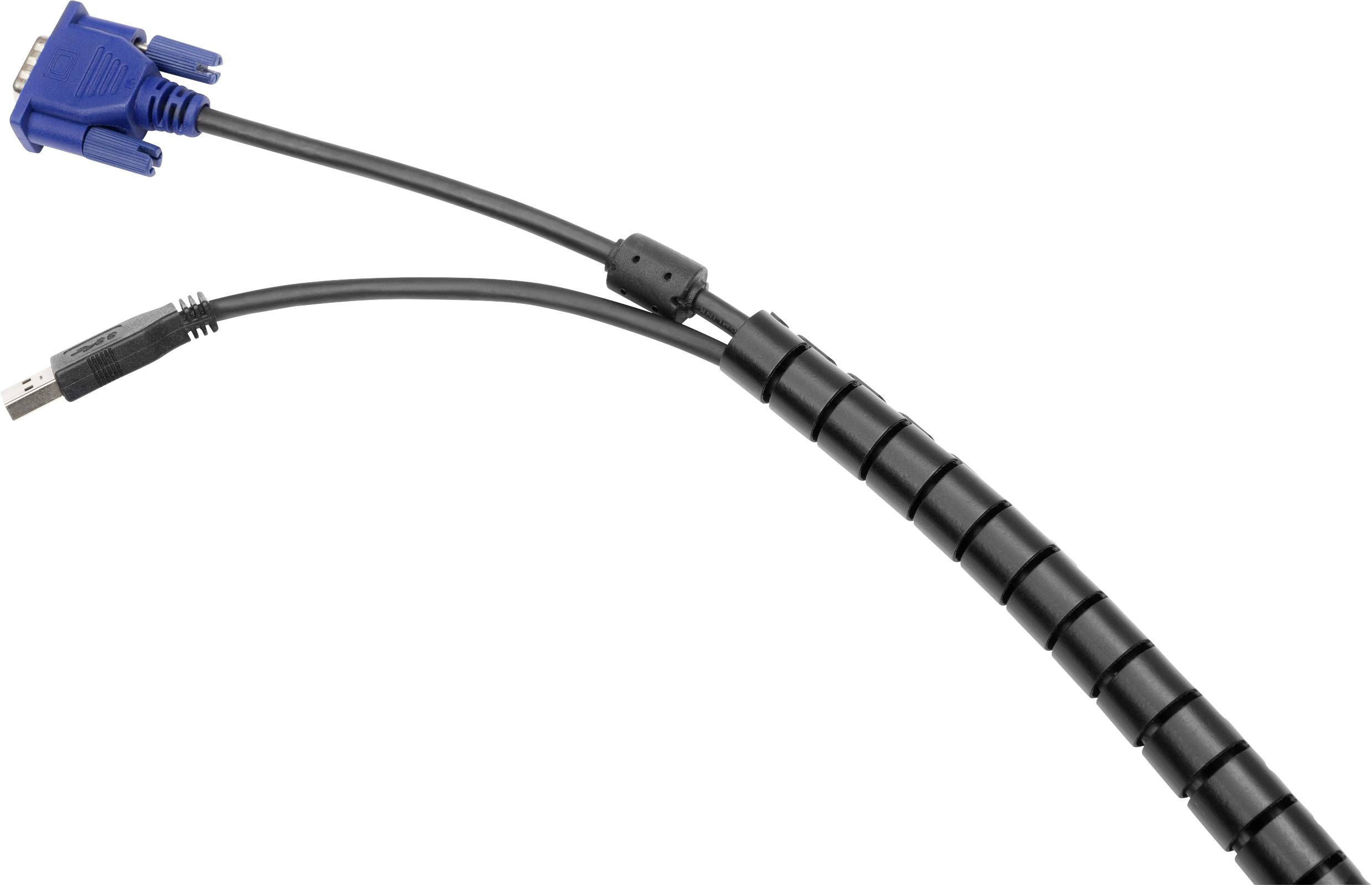 SpeaKa Professional hadice kabelového svazku polyuretan (PE) černá flexibilní (Ø x d) 15 mm x 1 m 1 ks SP-13402964-1