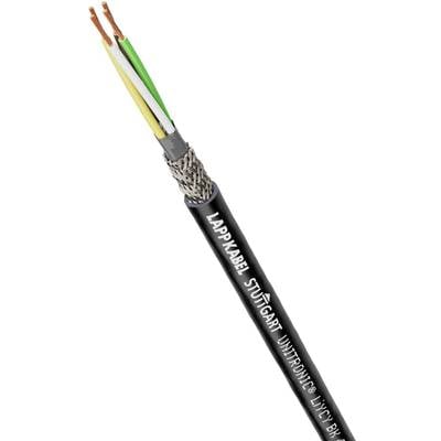 Černý kabel se třemi barevnými měděnými vodiči s nápisem 'Lappkabel, Stuttgart, UNITRONIC LiYY'.