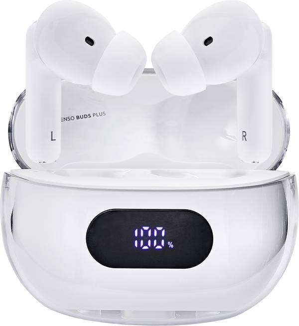 Intenso Buds Plus T312AE weiß  Headset do uší (In Ear) Bluetooth® stereo bílá Potlačení hluku  mobil