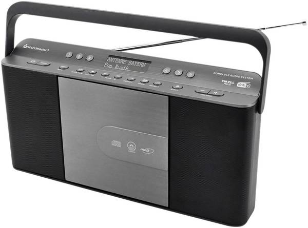 soundmaster RCD1870SW RCD1870SW rádio s CD, DAB+, FM, AUX, CD, DAB+, MP3, FM, šedá, černá