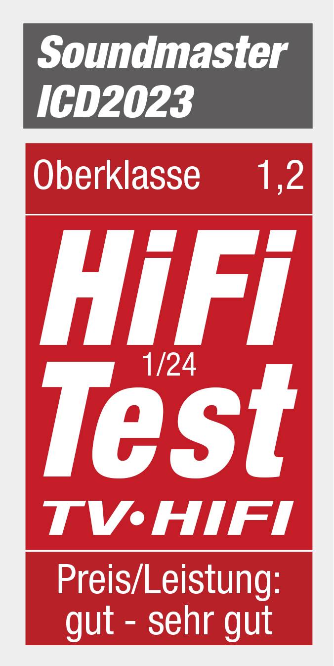 'Soundmaster ICD2023 Třída vyšší kategorie 1,2. HiFi Test TV HiFi. Poměr cena/výkon: dobrý - velmi dobrý.'