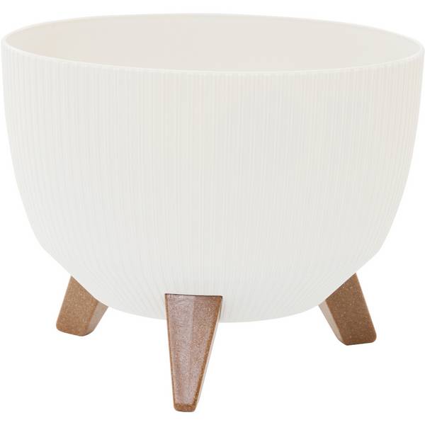 Siena Garden OSLO STRIPE LA957-05 Nádoba na rostliny polypropylen bílá
