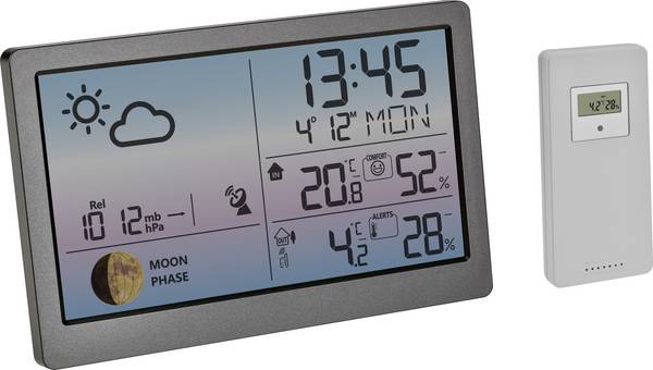 TFA Dostmann LUNA SKY 35.1169.10 digitální bezdrátová meteostanice Předpověď pro 12 hodin Počet senzorů (max.) 3