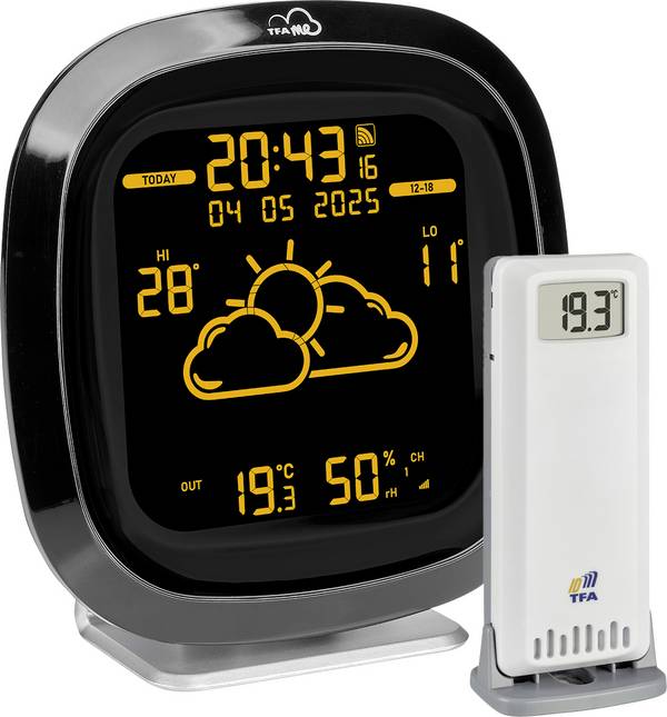 TFA Dostmann TFA.me ID-04 35.8102.01 internetová meteostanice Předpověď pro 4 dny Počet senzorů (max.) 5