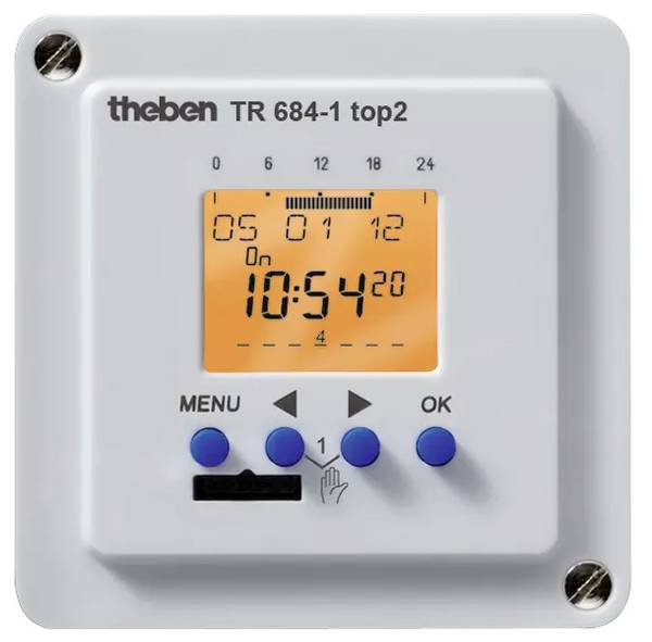 Theben 6840100 časovač pod omítku, digitální, týdenní program, 2300 W, IP20