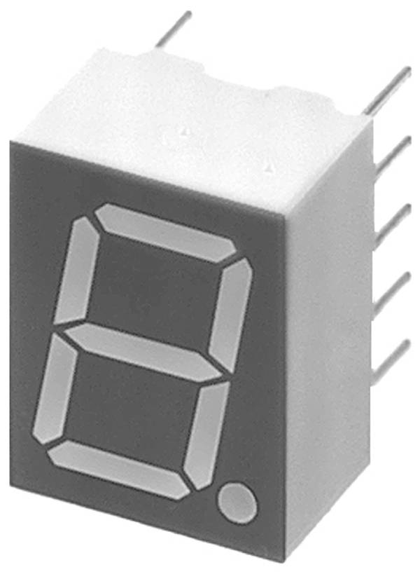 Lite-On 7segmentový displej zelená 10 mm 2.1 V Počet číslic: 1