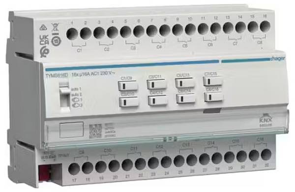 Hager KNX TYMS616D ovládání žaluzií