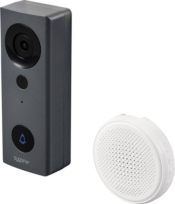 Sygonix  Wi-Fi, bezdrátový domovní IP/video telefon šedá, bílá, SY-6721068