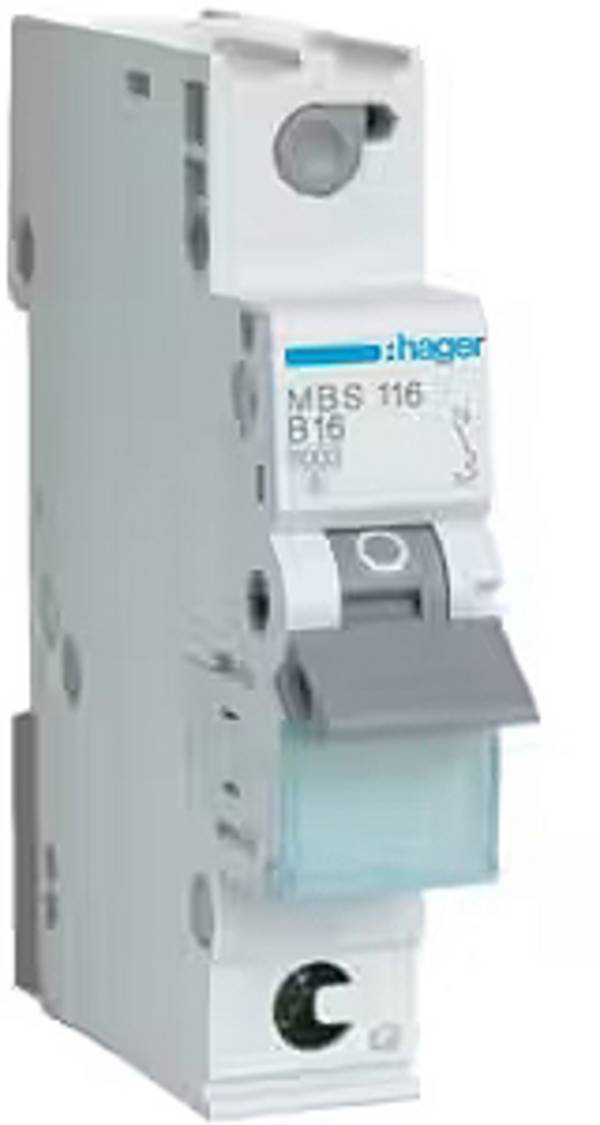 Hager MBS116 MBS116 elektrický jistič 1pólový 16 A