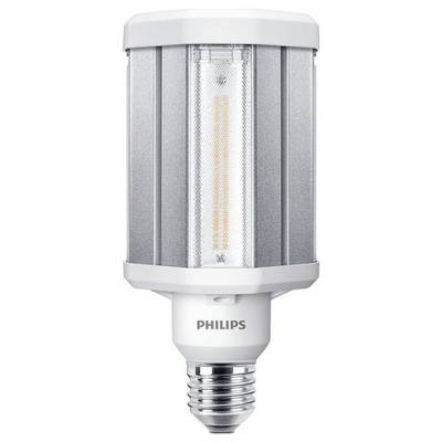 LED žárovka od Philips s paticí E27 a válcovitým designem, vhodná pro náhradu tradičních žárovek.