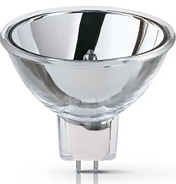 Halogenový reflektor s reflexním krytem, vhodný pro osvětlovací účely.