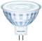 LED žárovka od Philips s paticí GU5.3, vhodná pro úsporné osvětlení. Má kulatou, reflexní čočku.