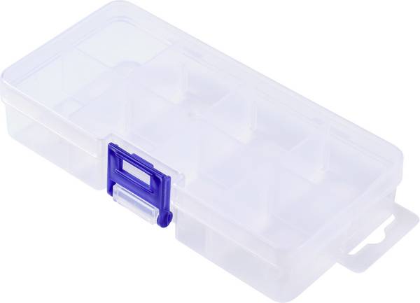 TRU COMPONENTS TC-ERB-9052 krabička na malé součástky (d x š x v) 155 x 70 x 30 mm přihrádek: 8 variabilní rozčlenění  Obsah 1 ks