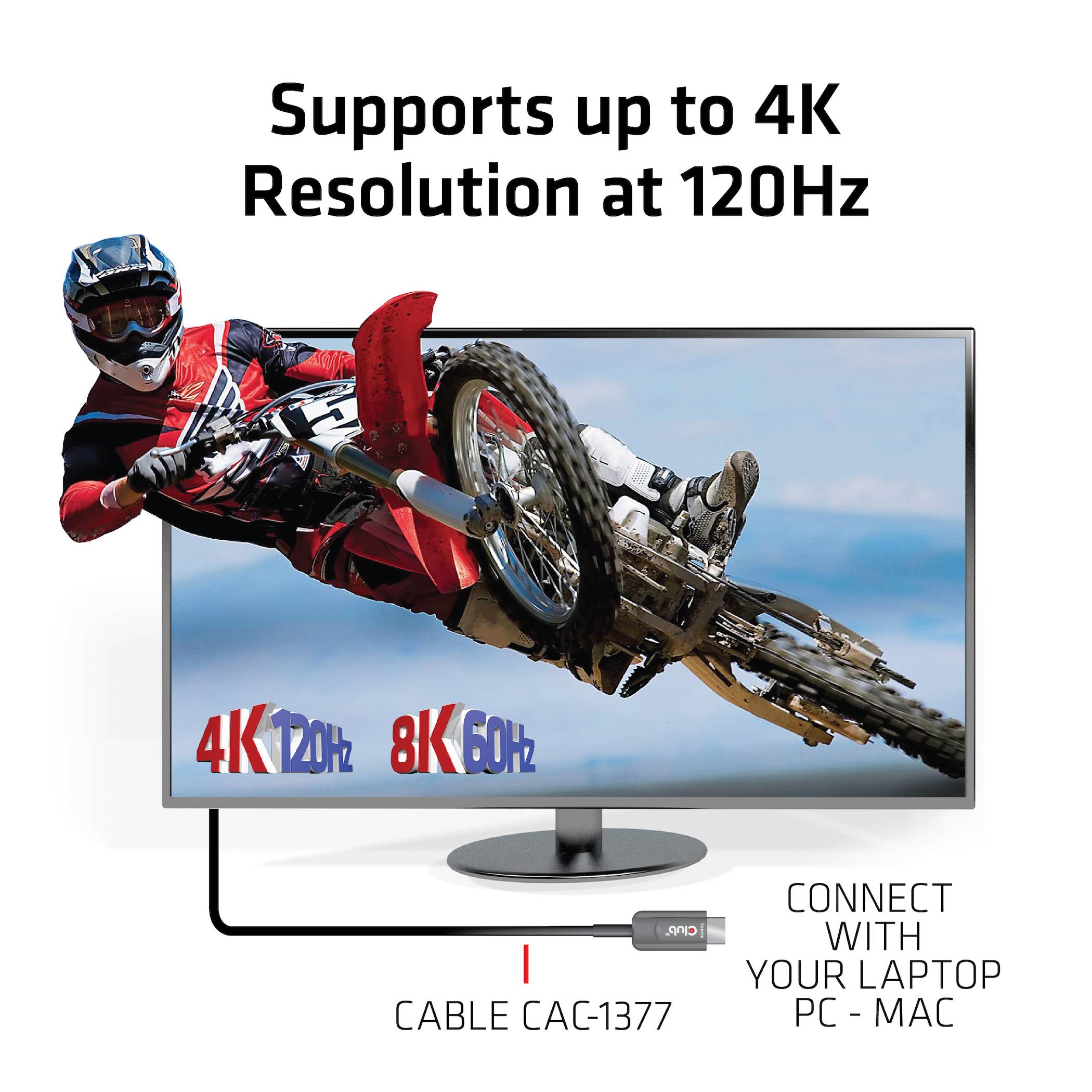 club3D HDMI kabel USB-C ® zástrčka 15 m černá CAC-1377 AOC (aktivní optický kabel) HDMI kabel-4