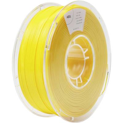 Role se žlutým ABS 3D tiskových vláknem, vhodná pro použití v 3D tiskárnách při výrobě plastových produktů.