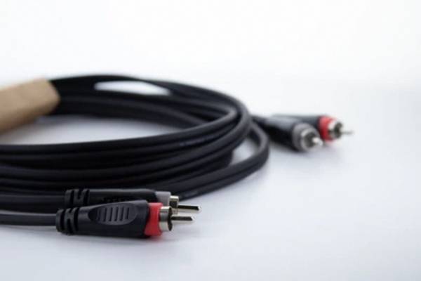 Cordial 14834 cinch audio kabel [2x cinch zástrčka - 2x cinch zástrčka] 0.50 m černá PVC plášť, dvoužilové vedení