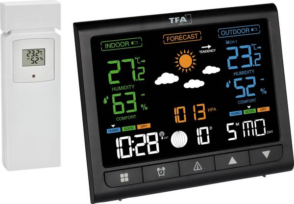TFA Dostmann CONTRAST 35.1171.01 digitální bezdrátová meteostanice Předpověď pro 12 až 24 hodin Počet senzorů (max.) 3
