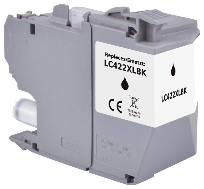 Inkoustová kazeta kompatibilní s LC422XL černá, certifikace CE, objem 80 ml.