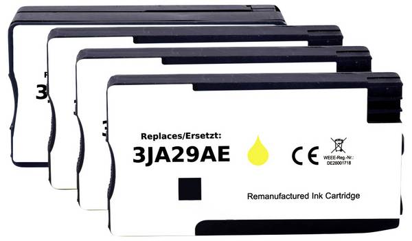 Renkforce Ink náhradní HP 963XL, 3JA30AE, 3JA27AE, 3JA28AE, 3JA29AE kompatibilní kombinované balení černá, azurová, purppurová, žlutá RF-H963XLBKCMY RF-6733196
