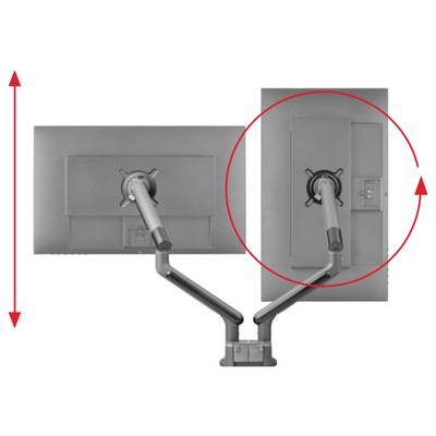 One For All Design Dual black držák na stůl pro monitor 33 cm (13") - 81,3 cm (32") černá nastavitelná výška, Sklopný +