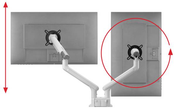 <br>  One For All<br>  Design Dual white<br>  <br>  držák na stůl pro monitor<br>  2 Displej: (s)<br>  33 cm (13") - 81,3 cm (32")<br>  bílá<br>  nastavitelná výška, nakláněcí, naklápěcí, otočný<br>
