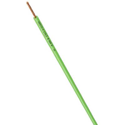 Zelený elektrický kabel s měděným vodičem. Na kabelu je napsáno 'House Wire 4 mm²'.