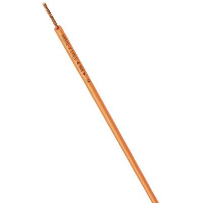 Elektrický kabel s oranžovou izolací a měděným vodičem, vhodný pro běžné elektrické rozvody.